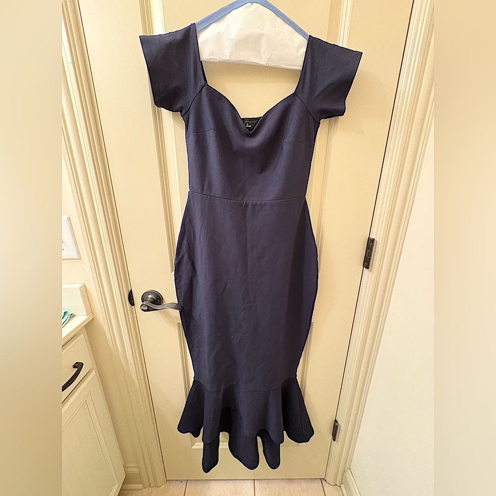 Lulu's Midnight Blue Midi Dress